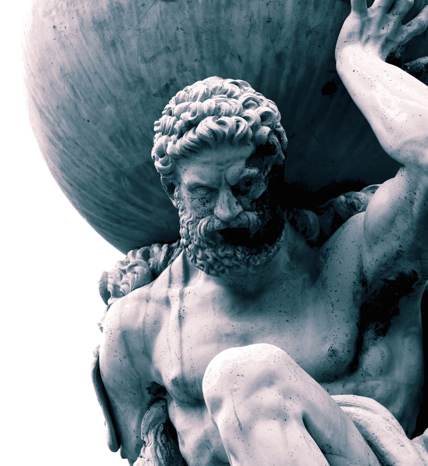 Statue,Of,The,Greek,God,Atlas,Holding,The,Globe,On